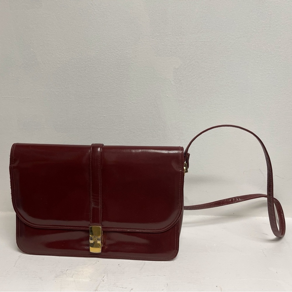 Vintage Jay Herbert Maroon Leather Purse - Shoulder Bag or Clutch